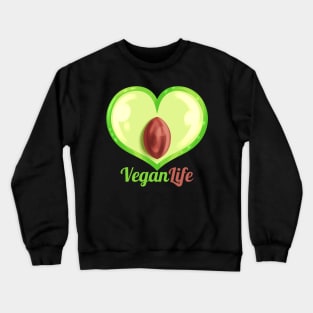 Heart Shaped Aubergine - Vegan Life - Go Vegan Crewneck Sweatshirt